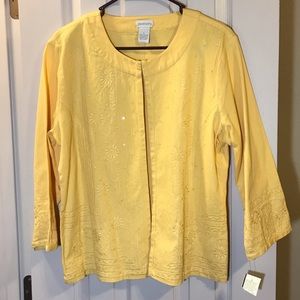 Tantrums yellow embellished spring light jacket